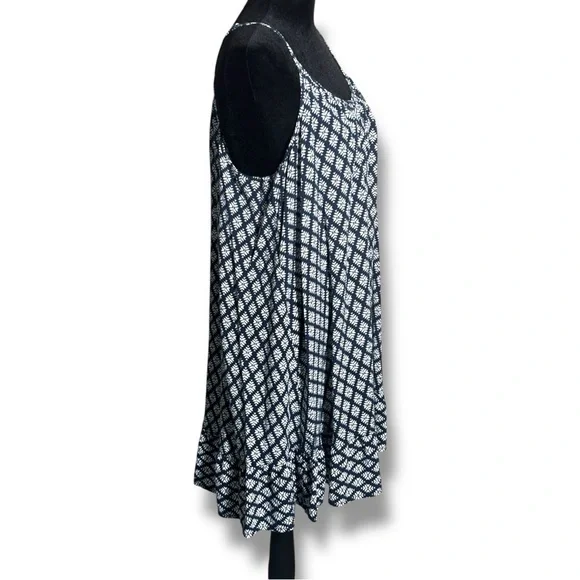 GAP Blue & White Floral Geometric Patterned Sleeveless Halter Style Beachy Dress - Picture 8 of 16